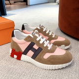 Hermès Chocolate Brown Platform Heels - Angled View