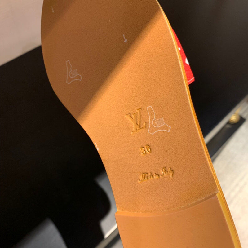 Close-up of Louis Vuitton shoes craftsmanship