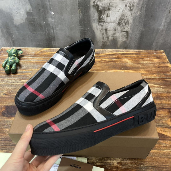 Burberry shoes Style 294 - front view, iconic logo design