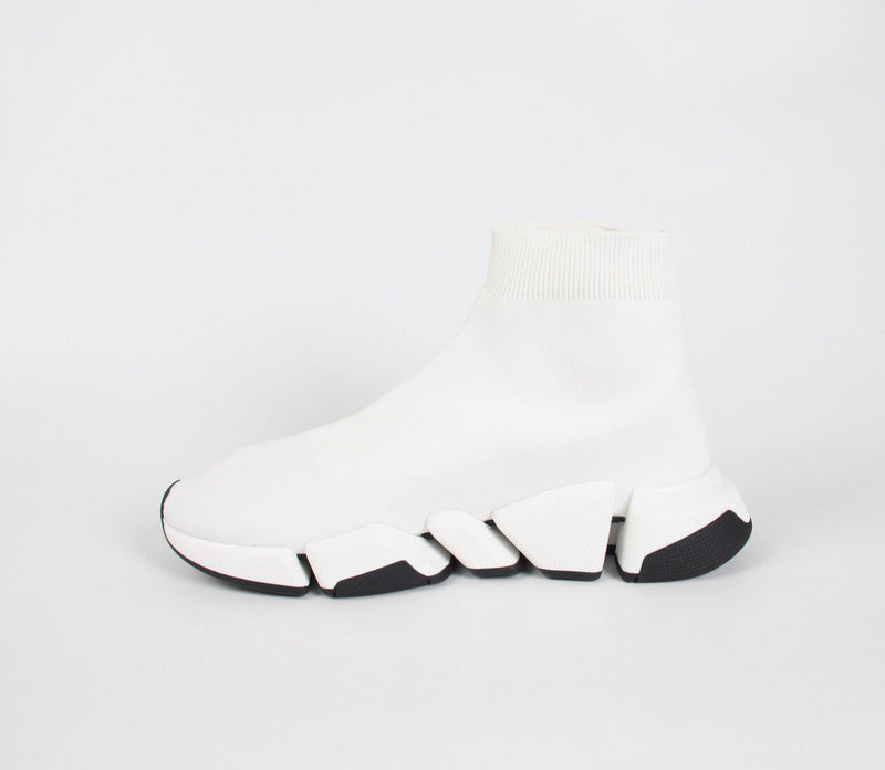 Balenciaga White Chunky Platform Sneakers - Sole Detail View