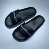 Balenciaga Red Slide Sandals - Detail Shot of Craftsmanship