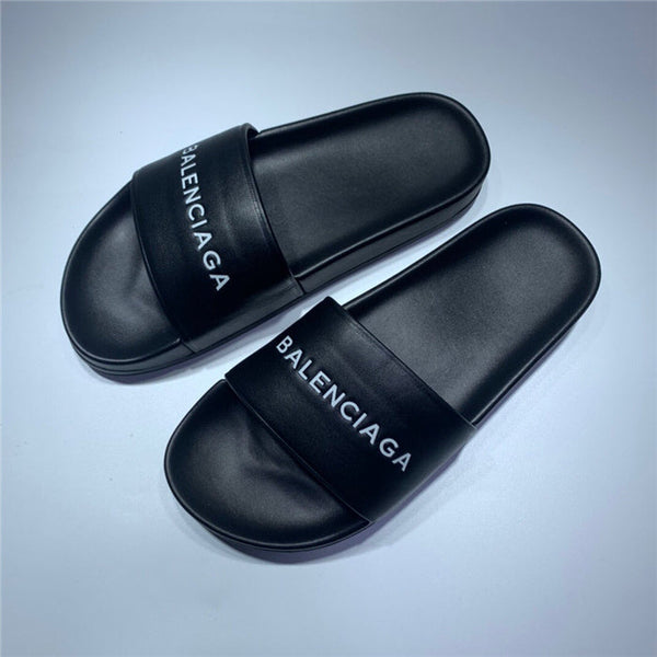 Balenciaga Red Slide Sandals - Detail Shot of Craftsmanship