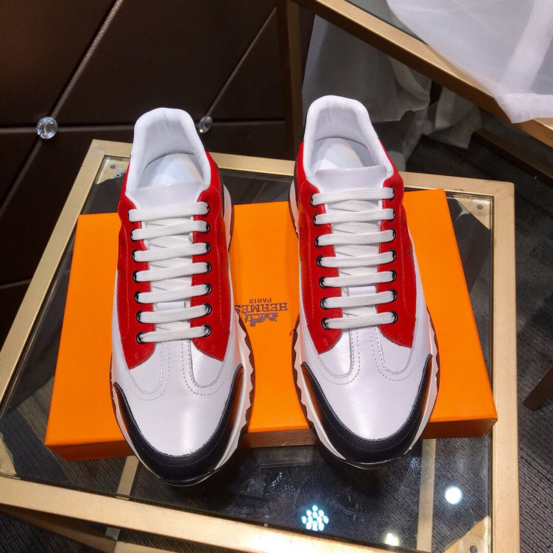 Hermès Red Slip-On Sneakers - Toe Detail View