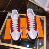 Hermès Red Slip-On Sneakers - Toe Detail View