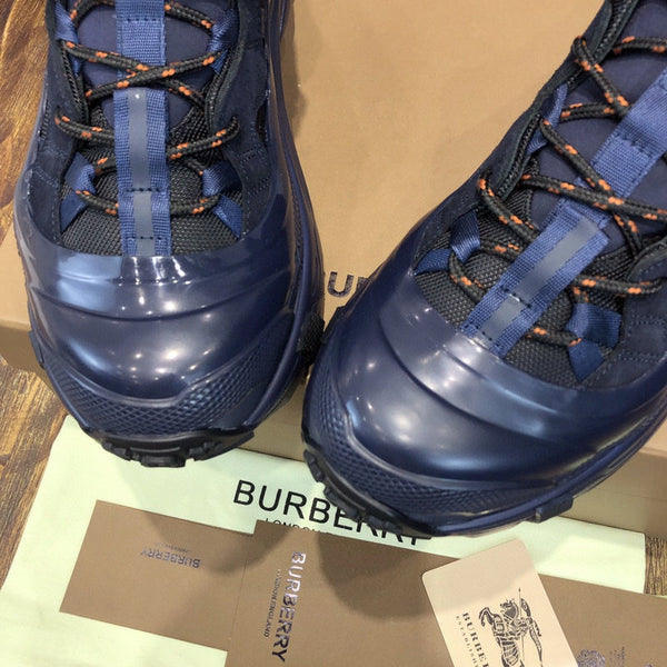 Burberry Burgundy Chunky Platform Sneakers - Sole Detail View