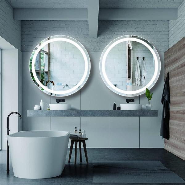 32 Inch Bathroom round LED Mirror with Lights