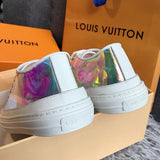 Louis Vuitton luxury shoes detail shot