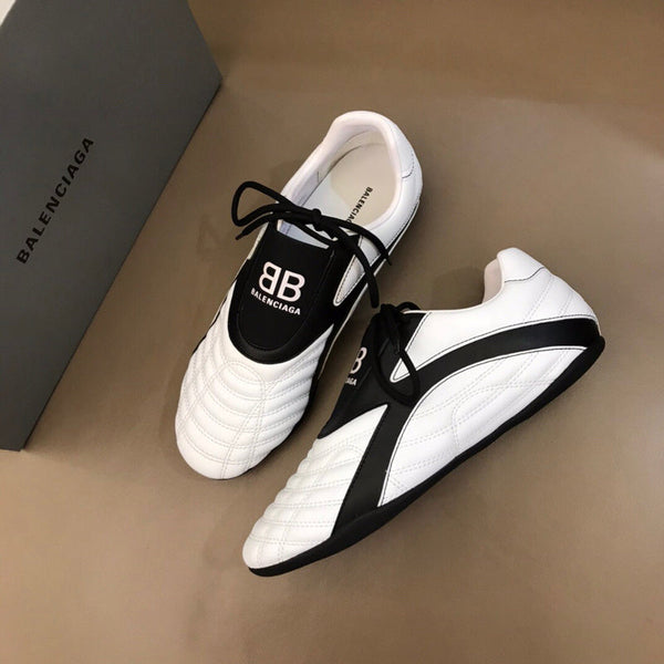 Balenciaga Tan Slip-On Sneakers - Angled View