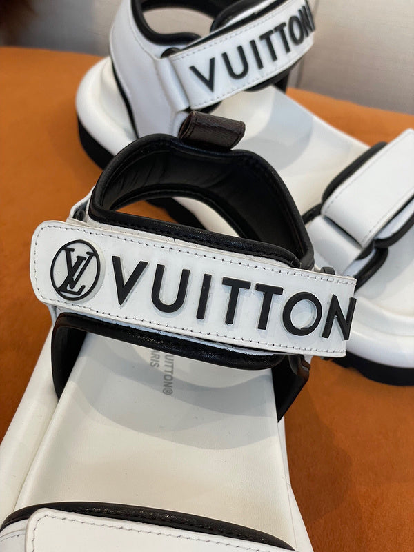 Louis Vuitton Nude Block Heel Pumps - Detail Shot of Craftsmanship