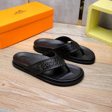 Hermès Chocolate Brown Slip-On Sneakers - Toe Detail View