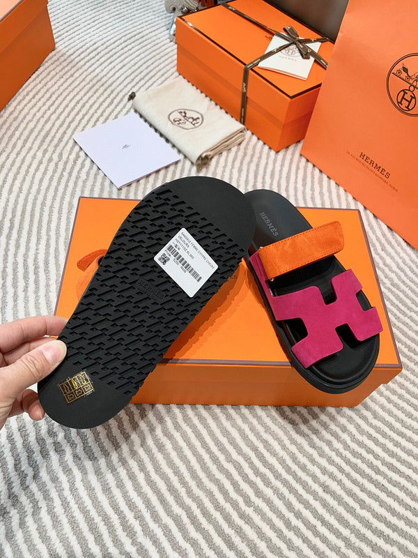 Hermès Grey Gladiator Sandals - Back View