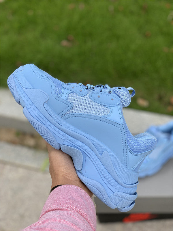Balenciaga Grey Chunky Platform Sneakers - Back View