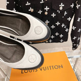 Louis Vuitton Tan High-Top Sneakers - Heel Detail View