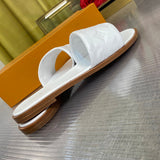 Louis Vuitton White Loafer Flats - Sole Detail View