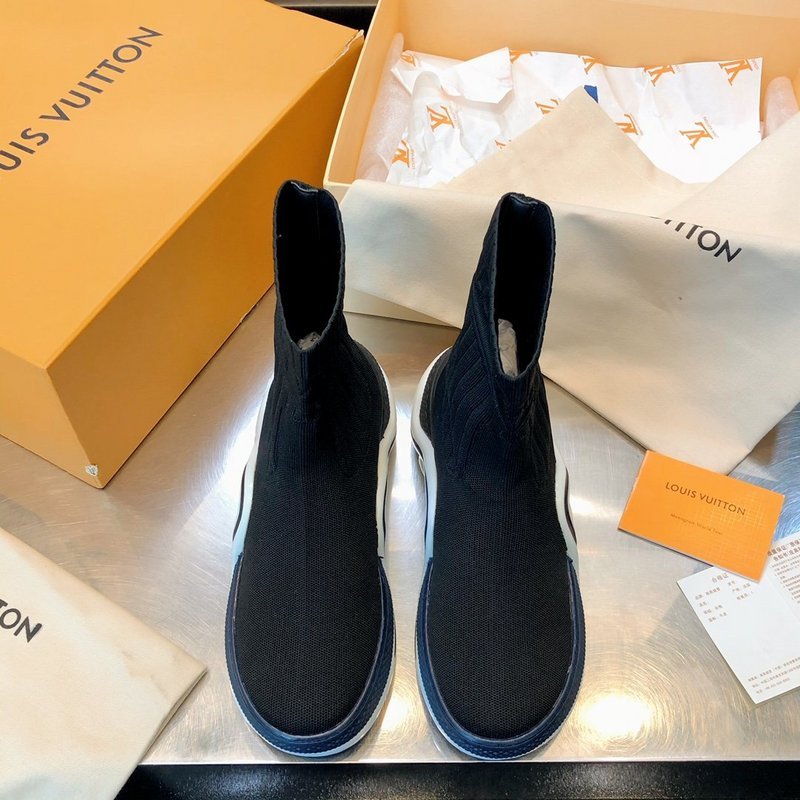 Louis Vuitton luxury shoes detail shot