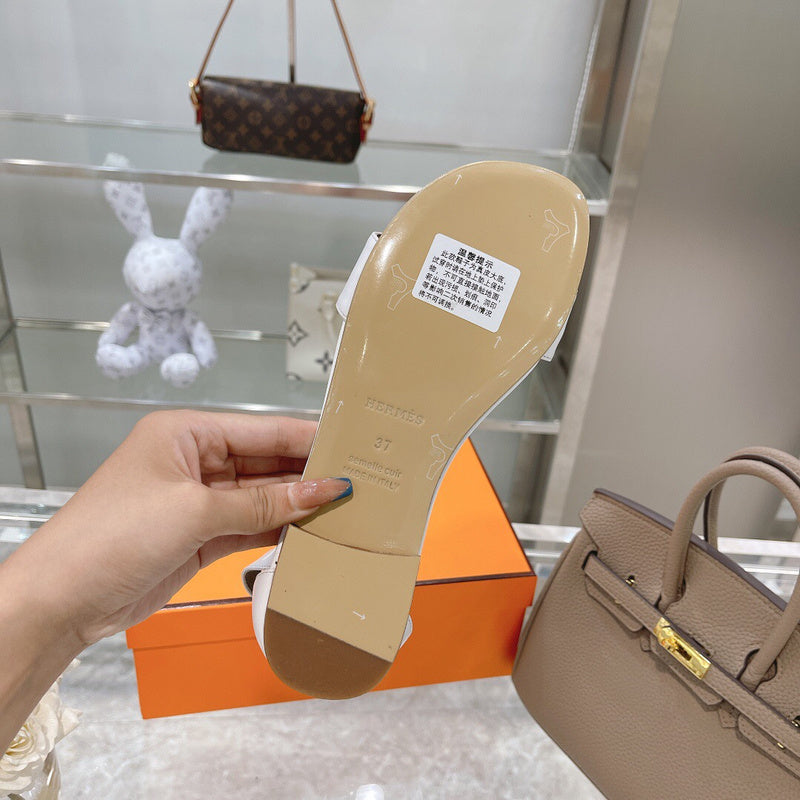 Hermès Grey Slip-On Sneakers - Close-Up Texture View