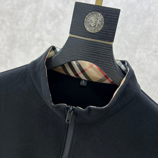 Close-up of Burberry designer clothing craftsmanship