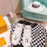 Louis Vuitton Camel Slip-On Sneakers - Heel Detail View