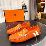 Hermès Burgundy Slip-On Sneakers - Angled View
