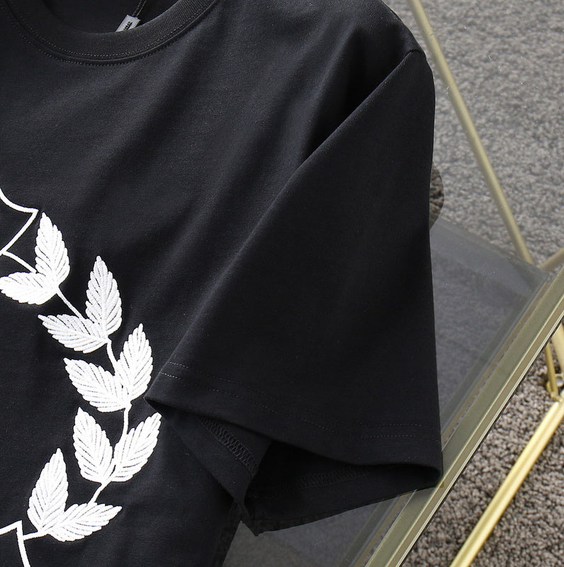 Close-up of Burberry t-shirt craftsmanship