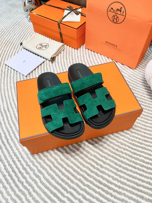Hermes sandals Style 209 - front view, sleek modern silhouette