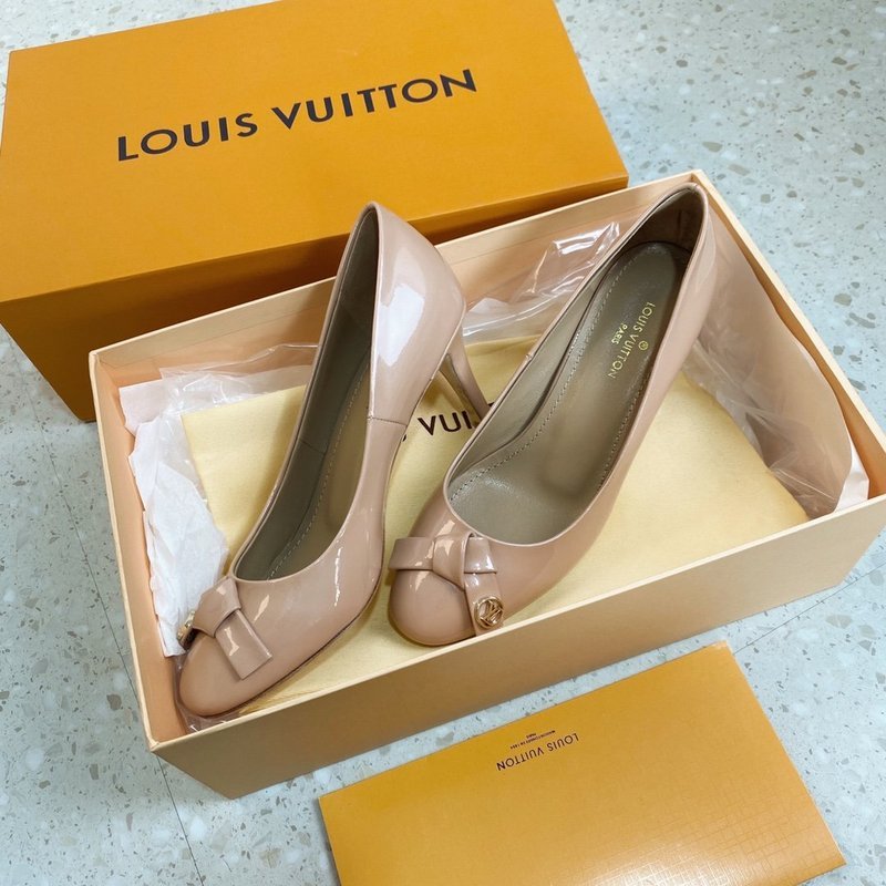 Close-up of Louis Vuitton shoes craftsmanship