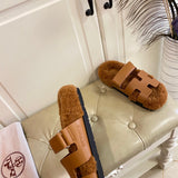 Hermes sandals Style 084 - angled studio shot