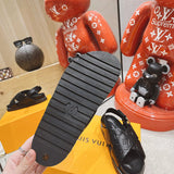 Louis Vuitton Black Block Heel Pumps - Sole Detail View