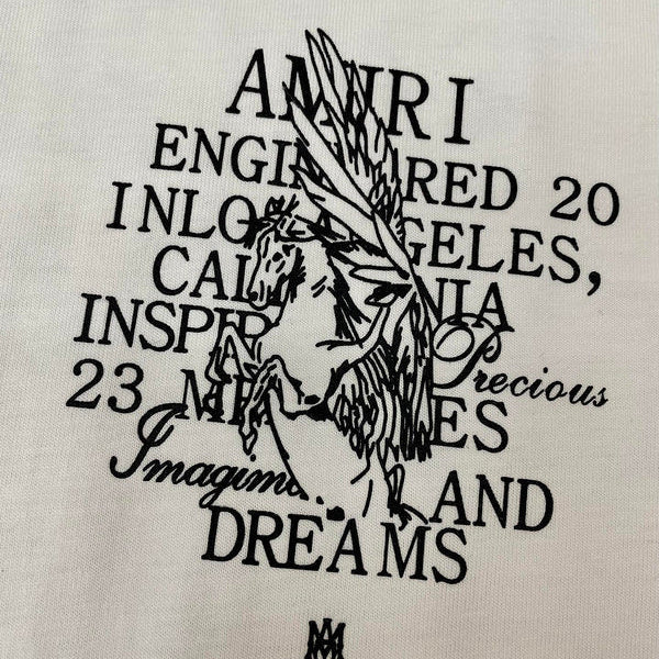 Close-up of Amiri t-shirt craftsmanship