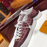 Louis Vuitton Burgundy Classic Ballet Flats - Back View