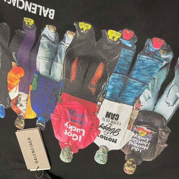 Close-up of Balenciaga designer clothing craftsmanship
