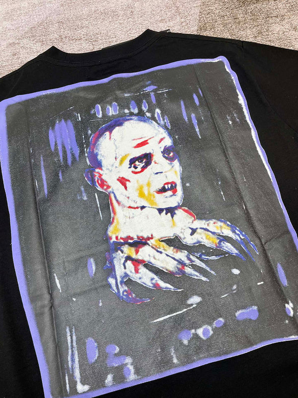 Close-up of Amiri t-shirt craftsmanship