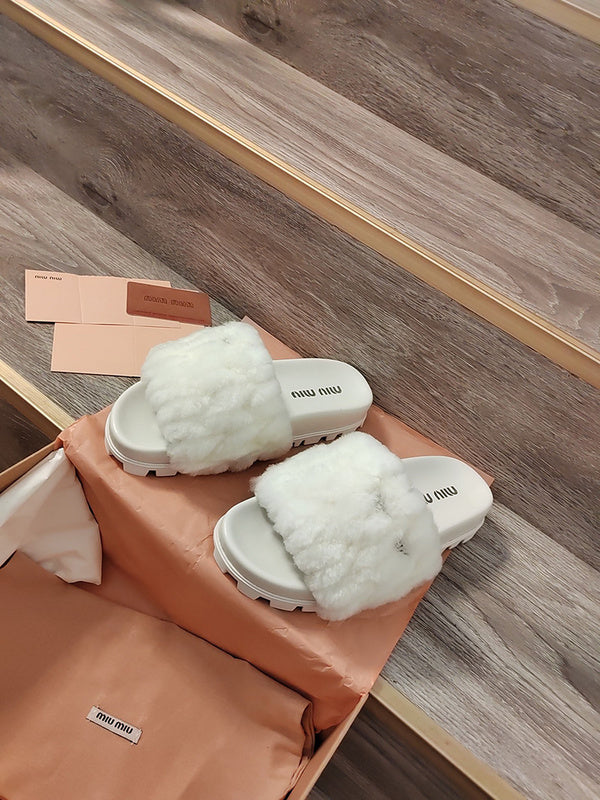 Close-up of Miu Miu shoes craftsmanship