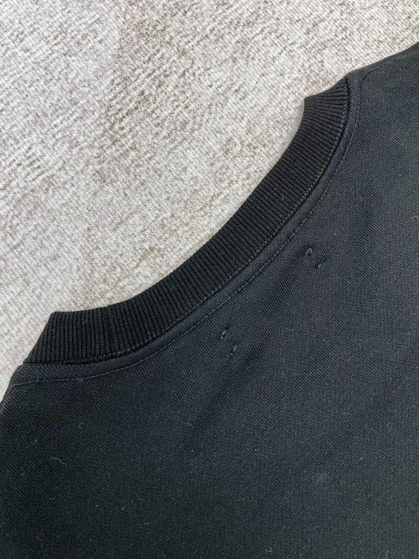 Close-up of Amiri hoodie craftsmanship