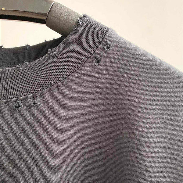 Close-up of Balenciaga designer clothing craftsmanship