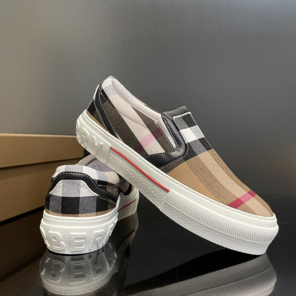 Burberry Grey Low-Top Sneakers - Detail Shot of Craftsmanship