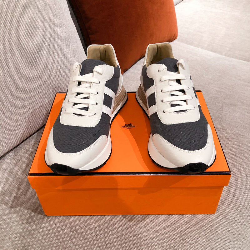 Hermès White High-Top Sneakers - Detail Shot of Craftsmanship