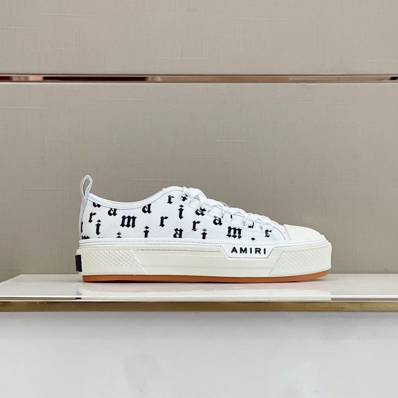 Close-up of Amiri sneakers craftsmanship