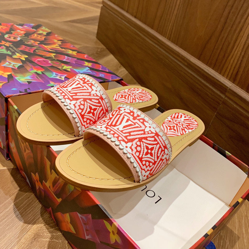 Close-up of Louis Vuitton shoes craftsmanship
