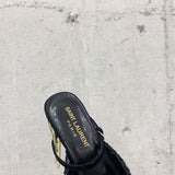 Texture and finish detail of Saint Laurent luxury piece style No.021