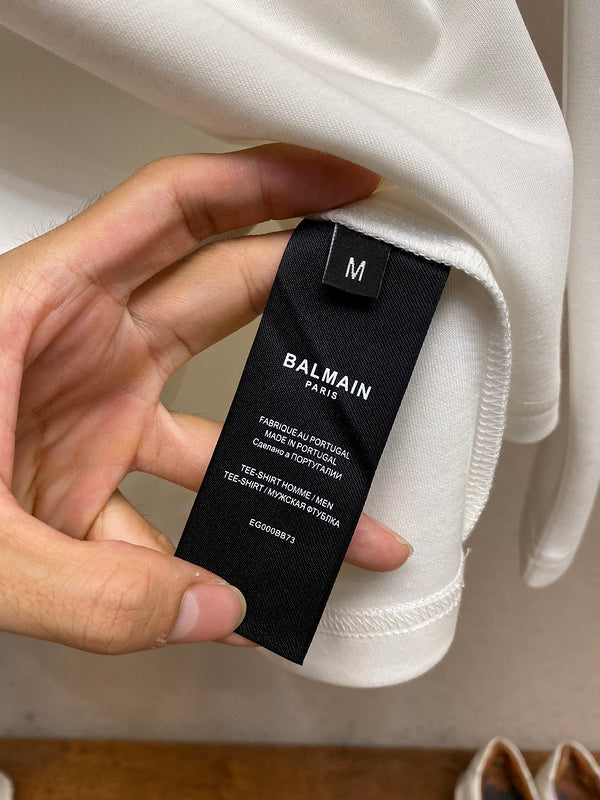 Close-up of Balmain designer clothing craftsmanship