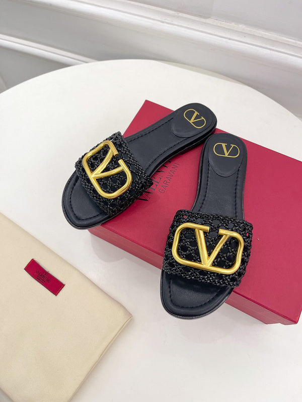 Close-up of Valentino Garavani shoes craftsmanship