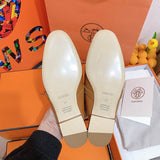 Hermès Grey Low-Top Sneakers - Full Silhouette View