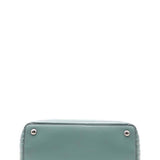 Close-up of DotCom bags hardware and fine stitching