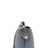 Close-up of DotCom bags hardware and fine stitching