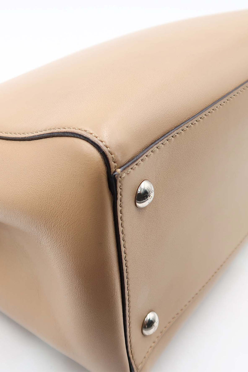 Close-up of Dotcom bags hardware and fine stitching