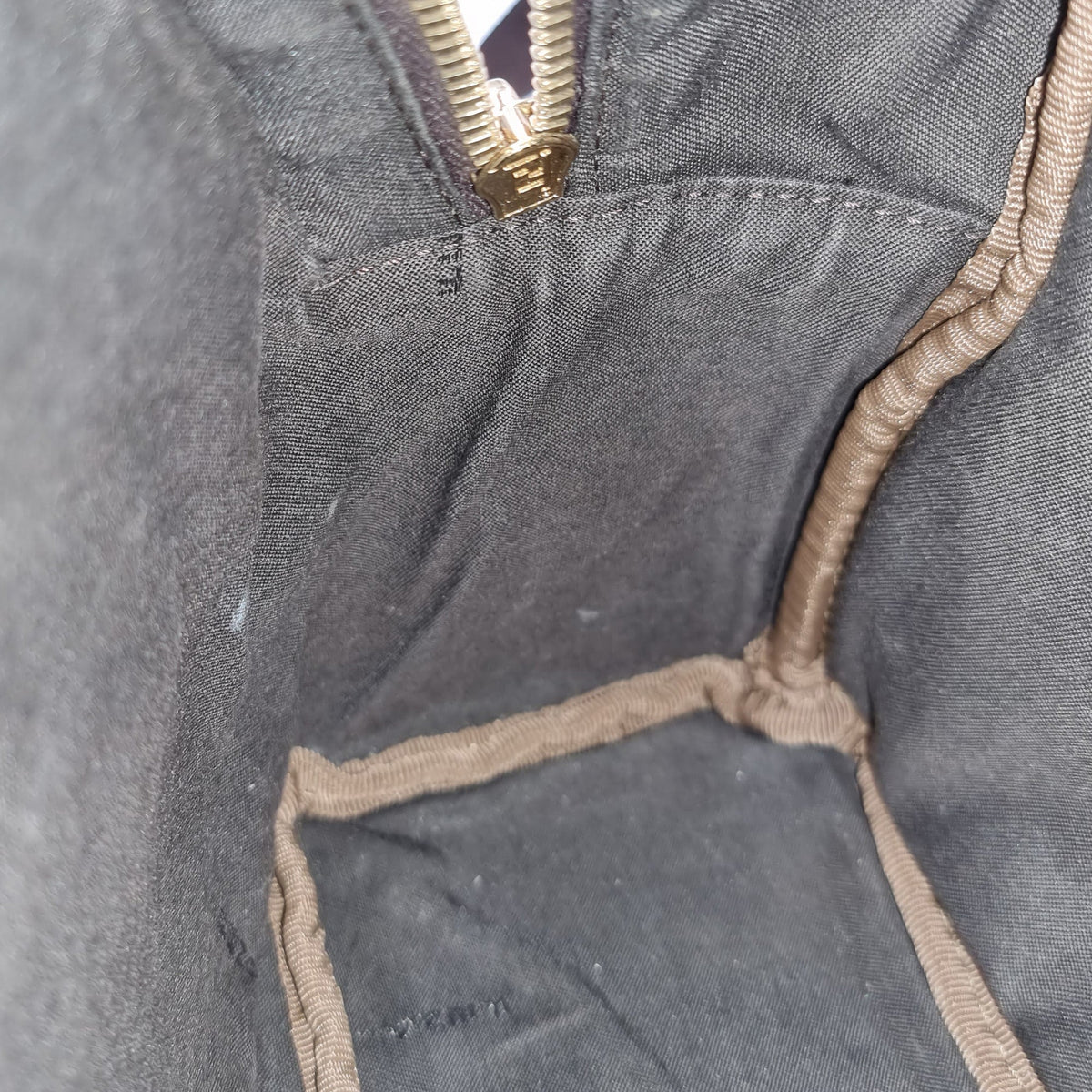 Close-up of Fendi bags hardware and fine stitching