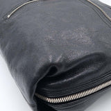 Close-up of Front bags hardware and fine stitching