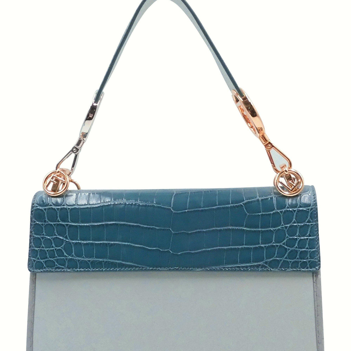 Close-up of Medium bags hardware and fine stitching