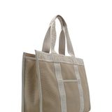 Monogram premium bags detail and craftsmanship close-up